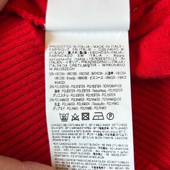 Nwt Rinascimento Puff Shoulder Heart Sweater Red - Picture 8 of 9